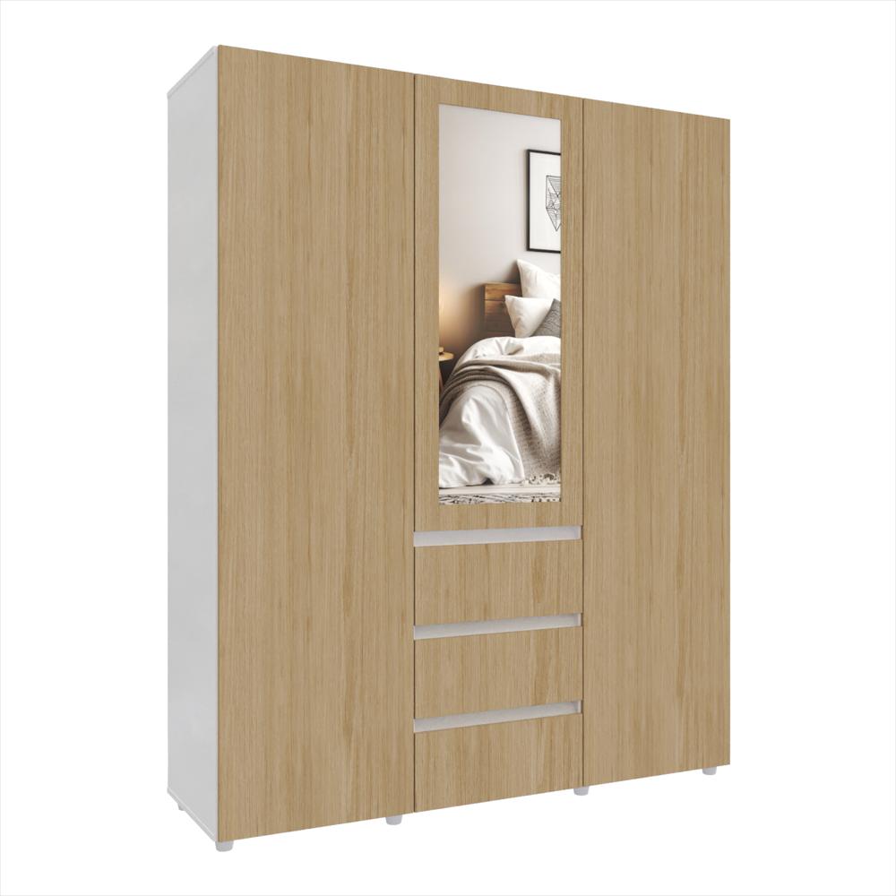 Armario Java 160Cm Rovere Blanco