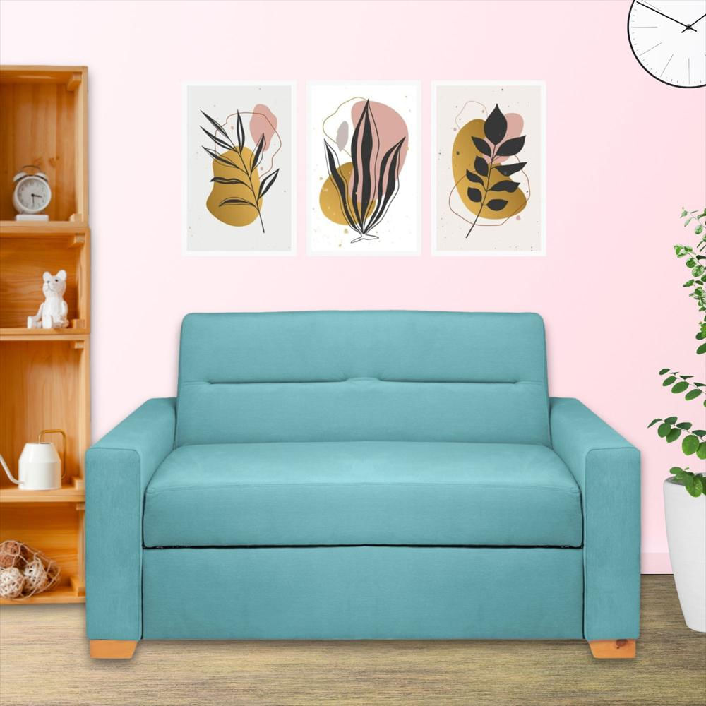 Sofa Cama Orquidea Herraje Aleman Turquesa img #2