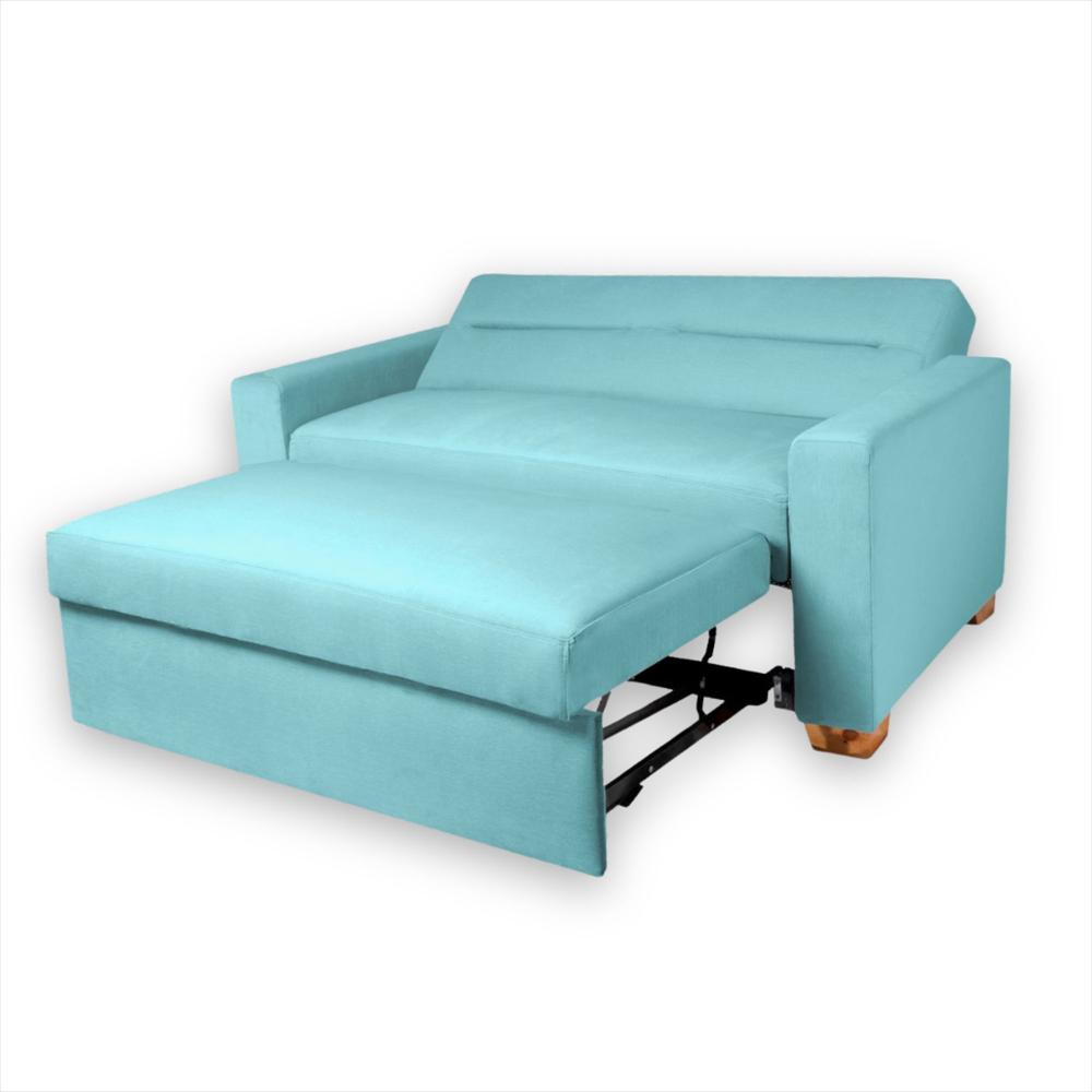 Sofa Cama Orquidea Herraje Aleman Turquesa img #3