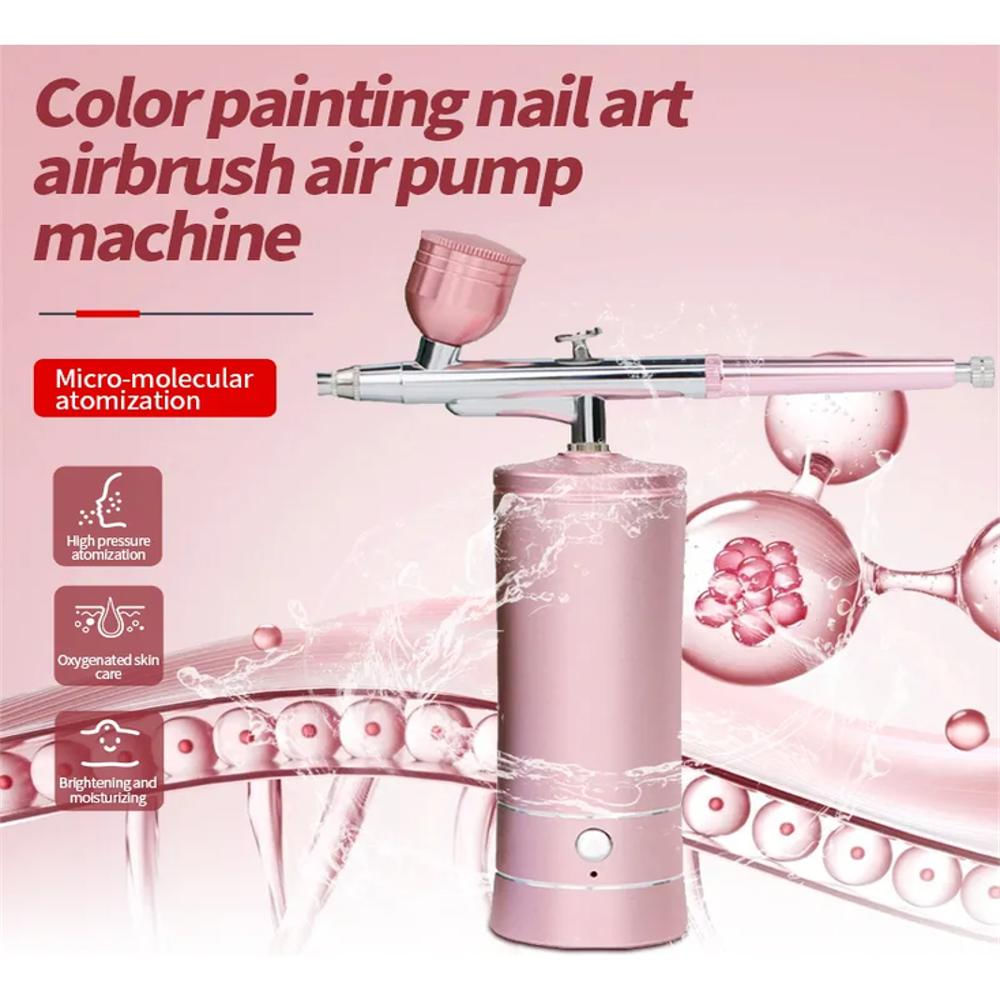 Kit Aerógrafo Mini Compresor Belleza Portátil Eléctrico img #2