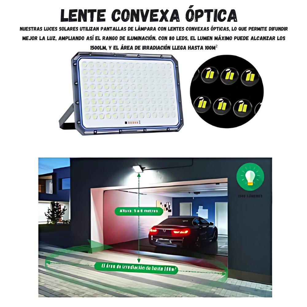 Reflector Solar Led Lampara 5000W Jortan Con Control Y Panel img #2