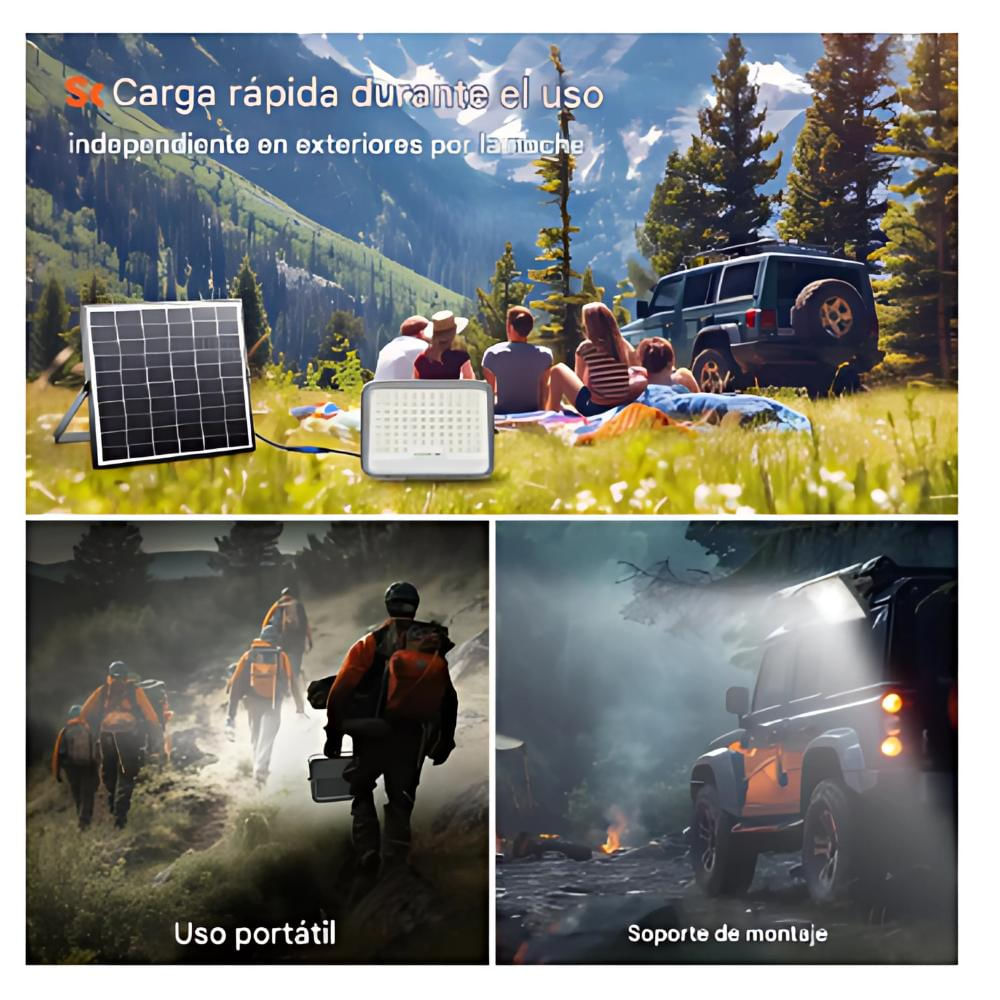 Reflector Solar Led Lampara 5000W Jortan Con Control Y Panel img #3