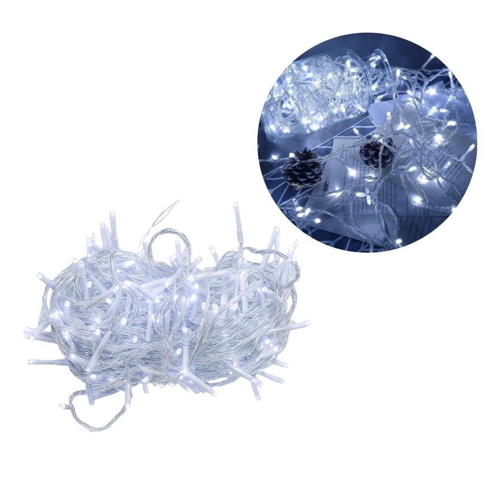 Extensión Luz Led Lineal Blanca 400 Luces 24 Metros Cable Transparente Ref 1491 img #1