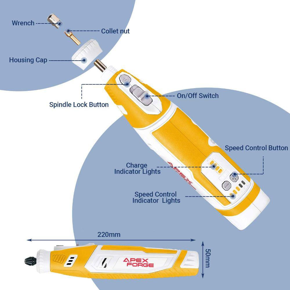 Herramienta Rotativa Inalámbrica Batería De Iones De Litio img #2