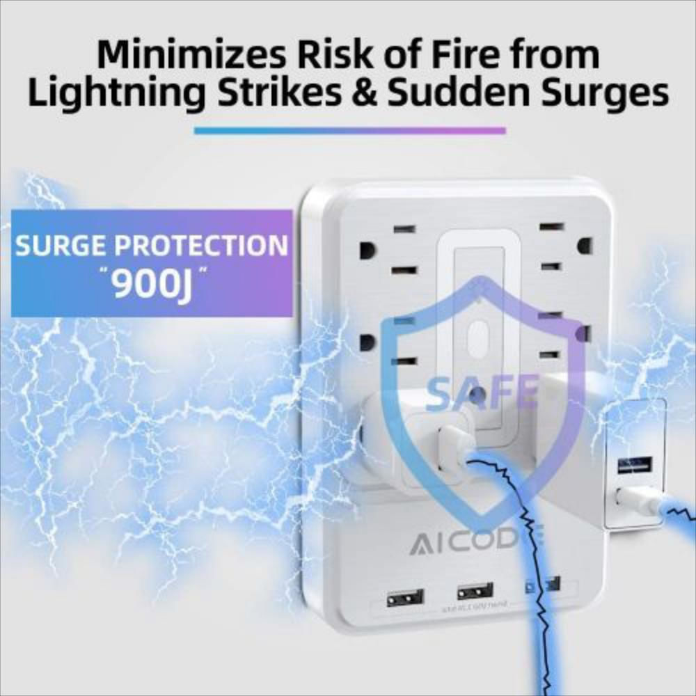 Extensor De 6 Tomas Protector De Sobretensiones img #4