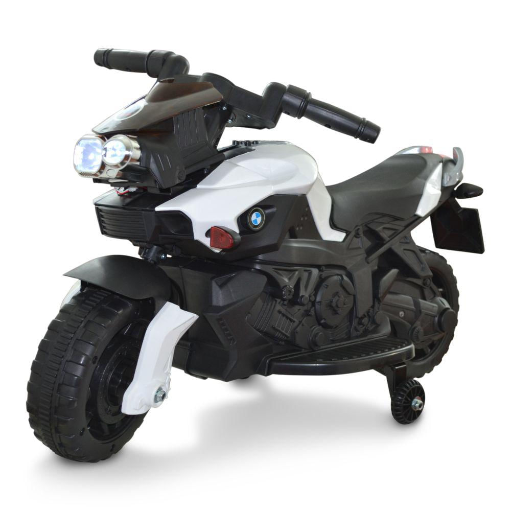 Moto Electrica Montables Niños Carro Bmw Pito Recargable Negro Con Blanco img #1