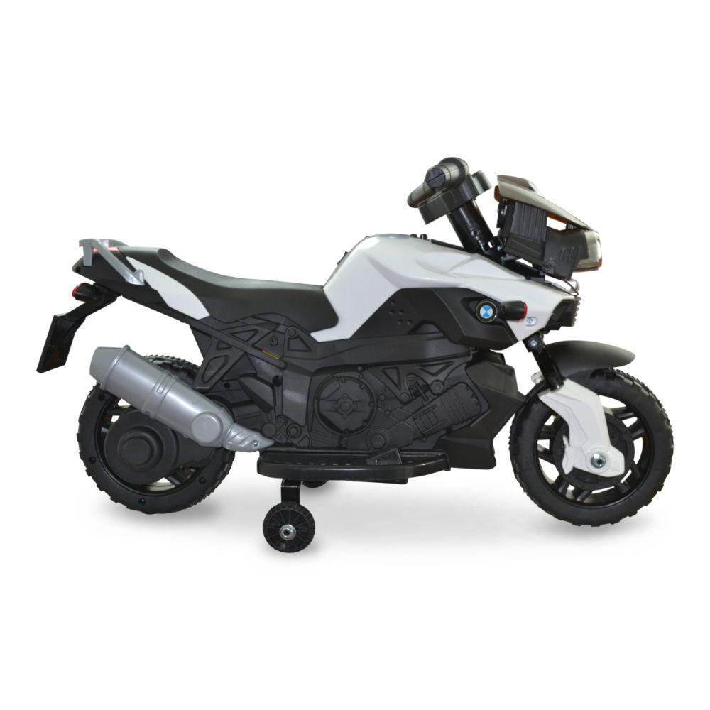 Moto Electrica Montables Niños Carro Bmw Pito Recargable Negro Con Blanco img #2