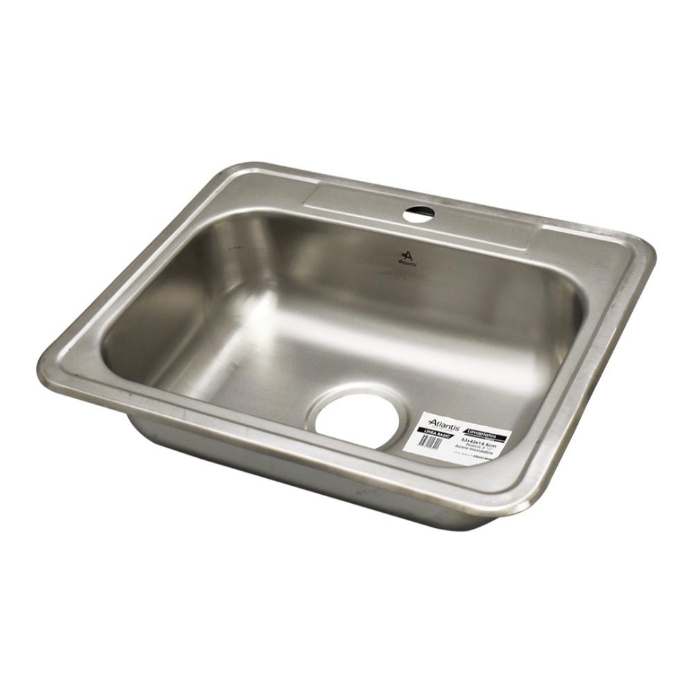Lavaplatos Acero Inoxidable Atlantis Basico 53X43 Empotrar 1H img #1