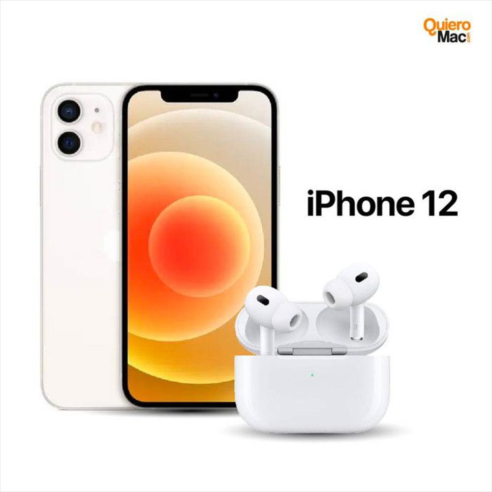 Iphone 12 64Gb Blanco Reacondicionado + Airpods Pro Aaa