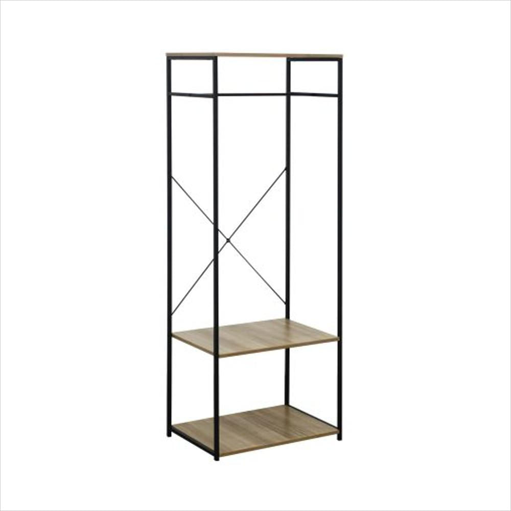 Perchero Metálico Y De Madera Saldaña 48 × 60 × 167 Cm