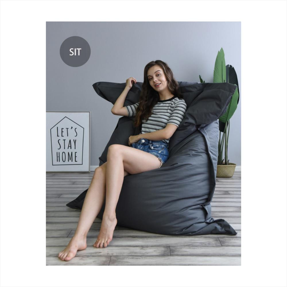 Puff Almohadon Dormipuff Gris Lona Impermeable img #2