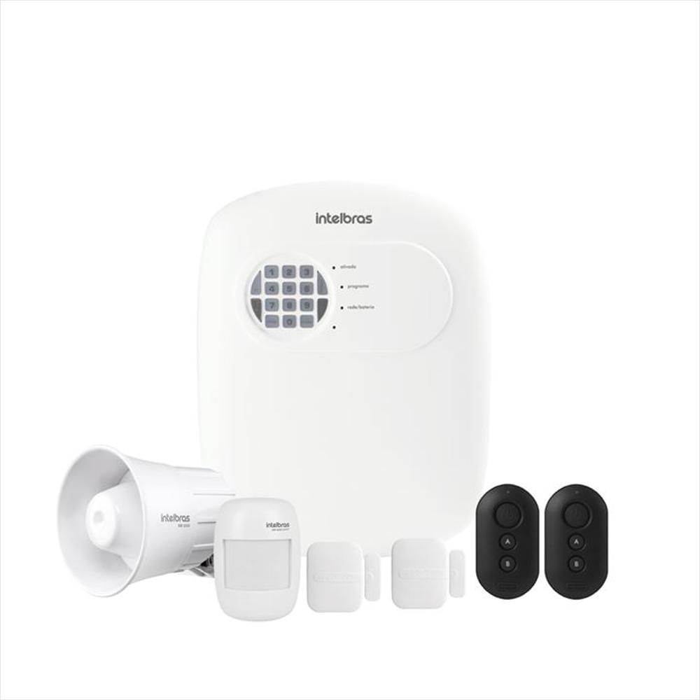Kit De Alarma Intelbras Panel + Sirena + 1 Sensor + 2 Control + 2 Contactos