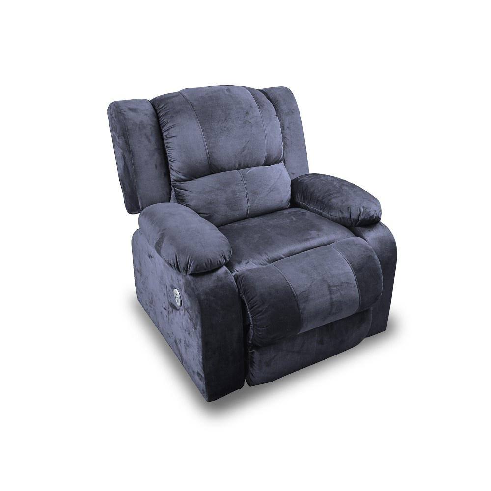 Silla Reclinable Microfibra, Grafito, Patas Metalicas img #3