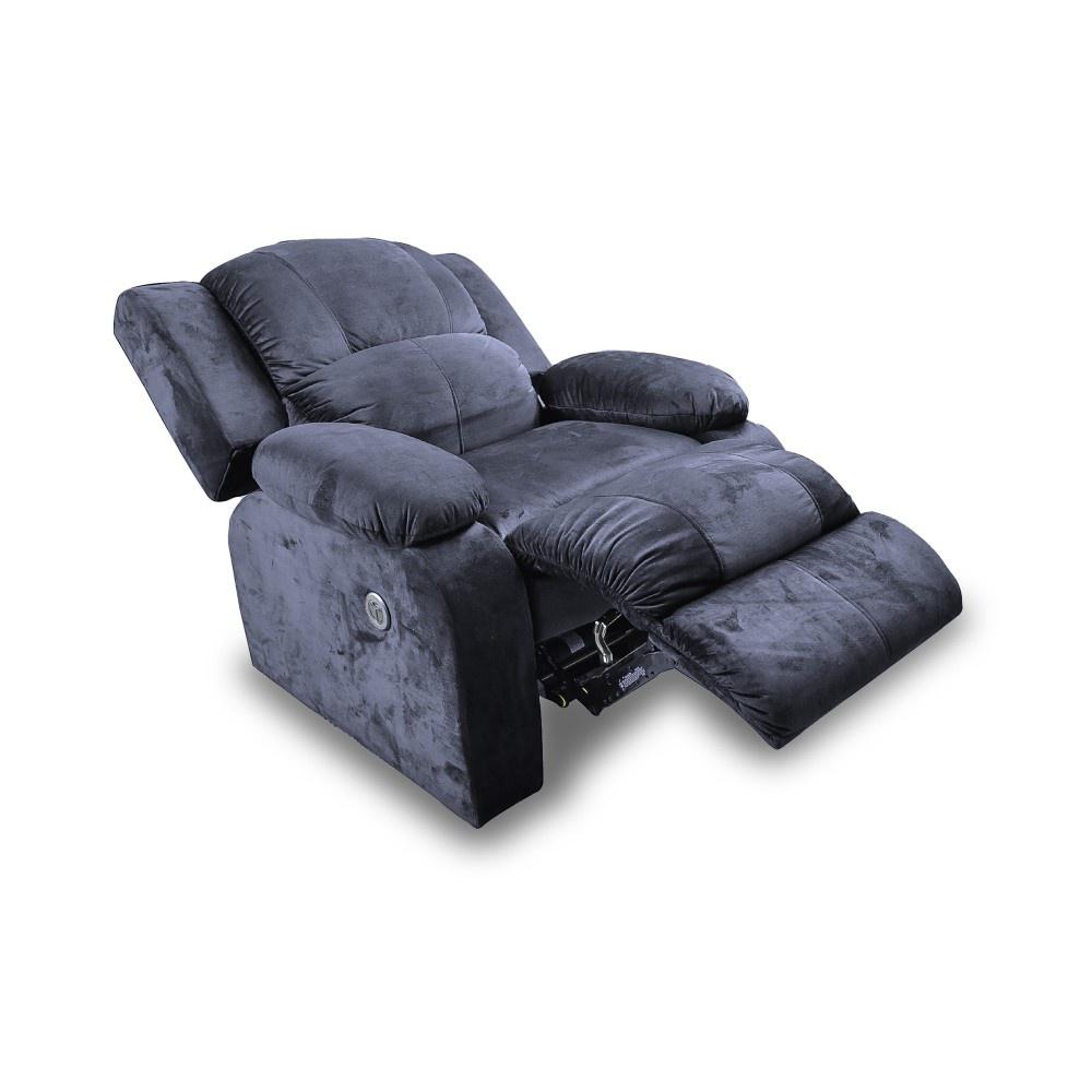 Silla Reclinable Microfibra, Grafito, Patas Metalicas img #4