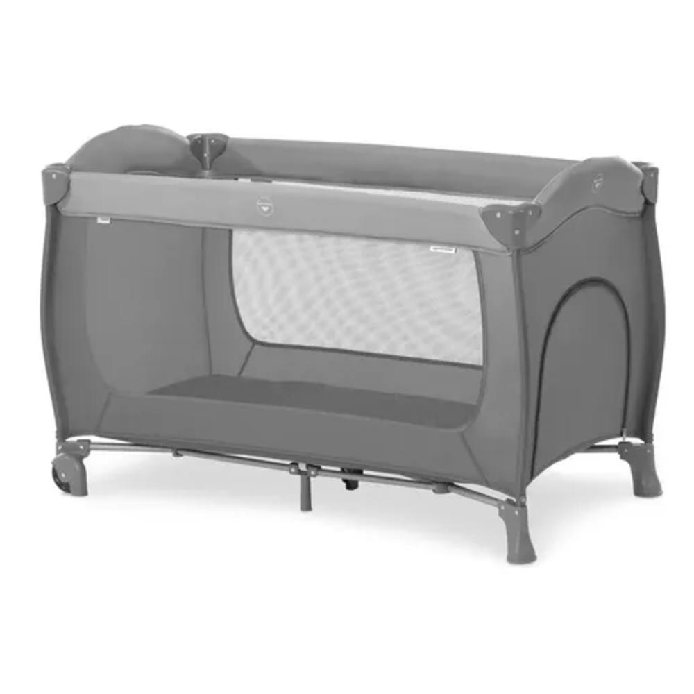 Corral Cuna Para Bebe 3 Niveles + Toldillo + Cambiador + Colchoneta Color Gris