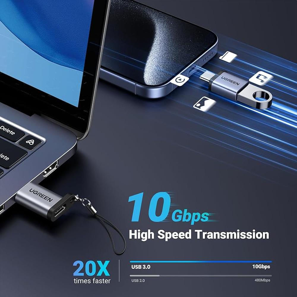 Adaptador Ugreen Usb A Usb C 10Gbps 2 Pack Compatible Thunderbolt 4 Iphone Macbook img #3
