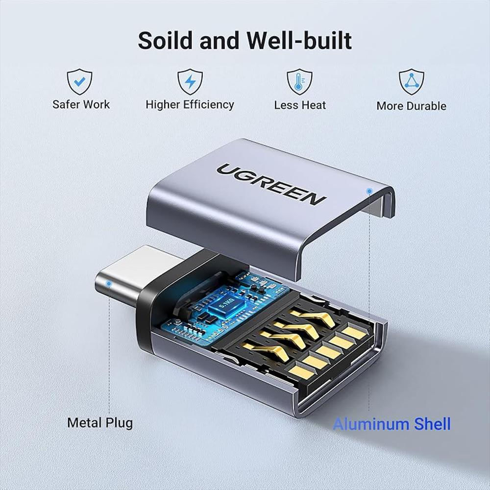 Adaptador Ugreen Usb A Usb C 10Gbps 2 Pack Compatible Thunderbolt 4 Iphone Macbook img #4