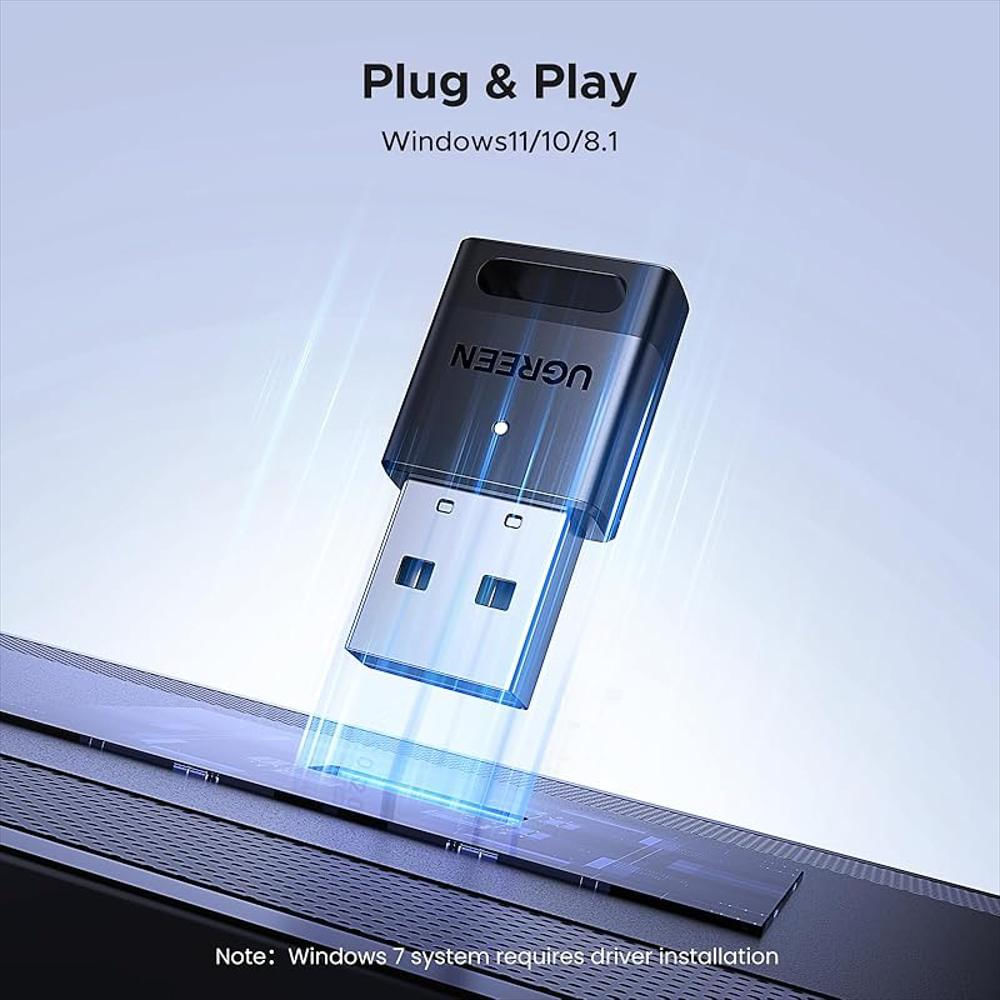 Adaptador Bluetooth 5.4 Ugreen Usb Para Pc Dongle Receptor Windows 11 10 8.1 img #3