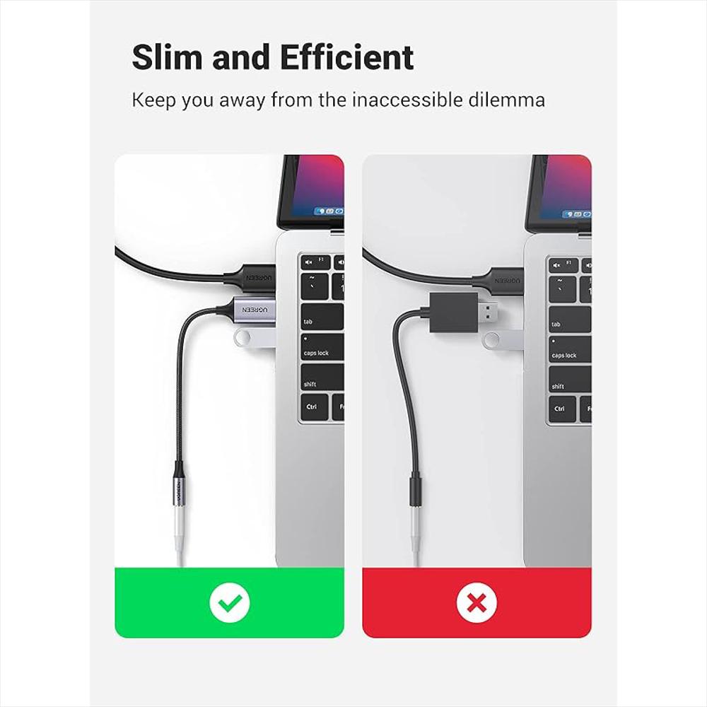 Ugreen Usb A 3.5Mm Jack Adaptador Audio Dac Soporte Micrófono 24Bit 96Khz Para Pc Mac Ps5 Ps4 Switch img #2