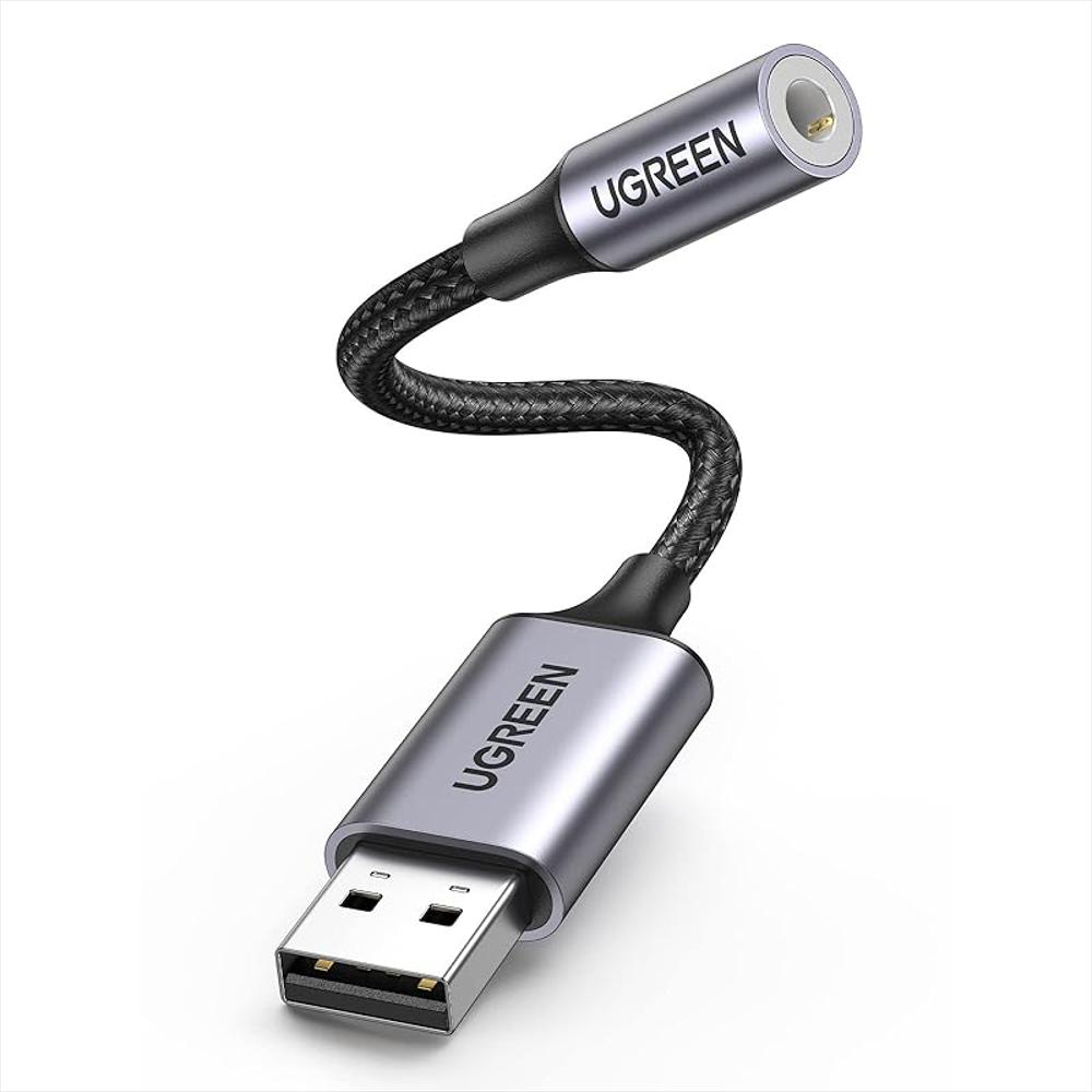 Ugreen Usb A 3.5Mm Jack Adaptador Audio Dac Soporte Micrófono 24Bit 96Khz Para Pc Mac Ps5 Ps4 Switch img #3