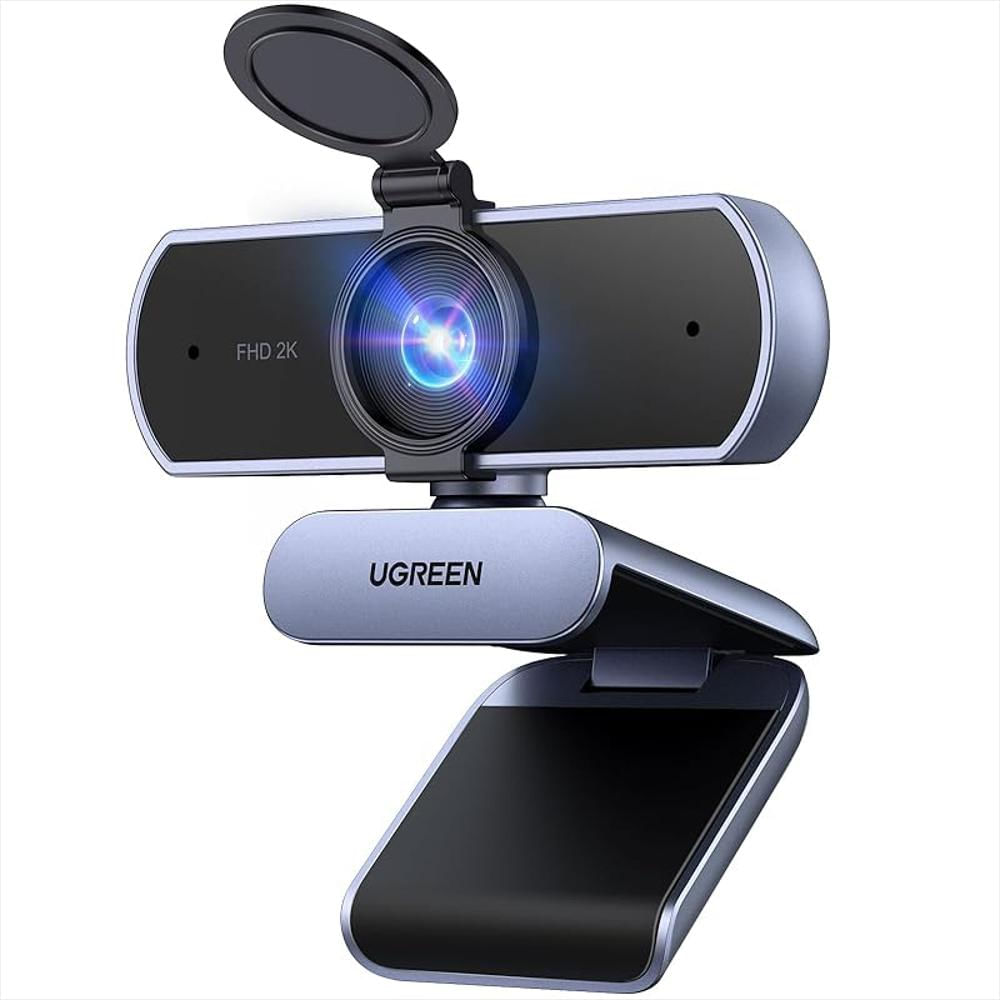 Webcam Ugreen 2K Ultra Hd 1080P Con Micrófono Y Tapa De Privacidad Para Pc Gris img #1