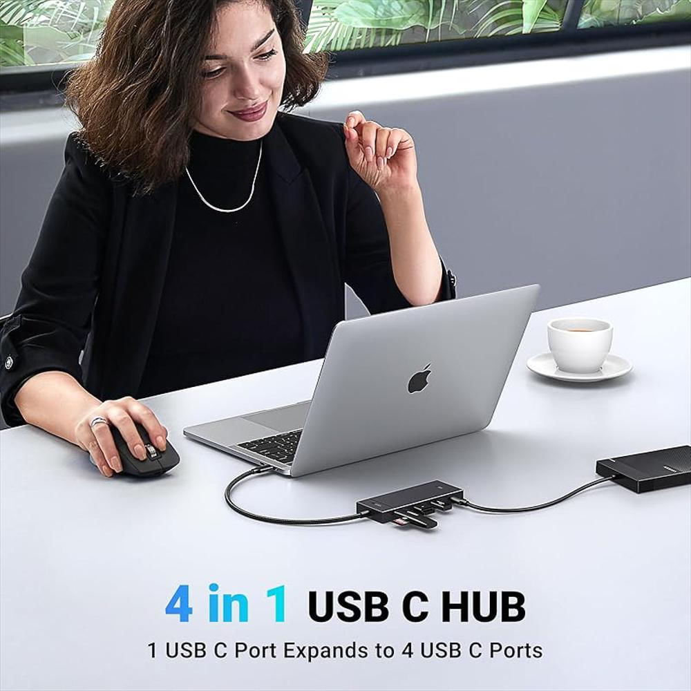 Hub Ugreen Usb C 4 Puertos 10Gbps Adaptador Multipuerto Datos Macbook Ipad Iphone img #3