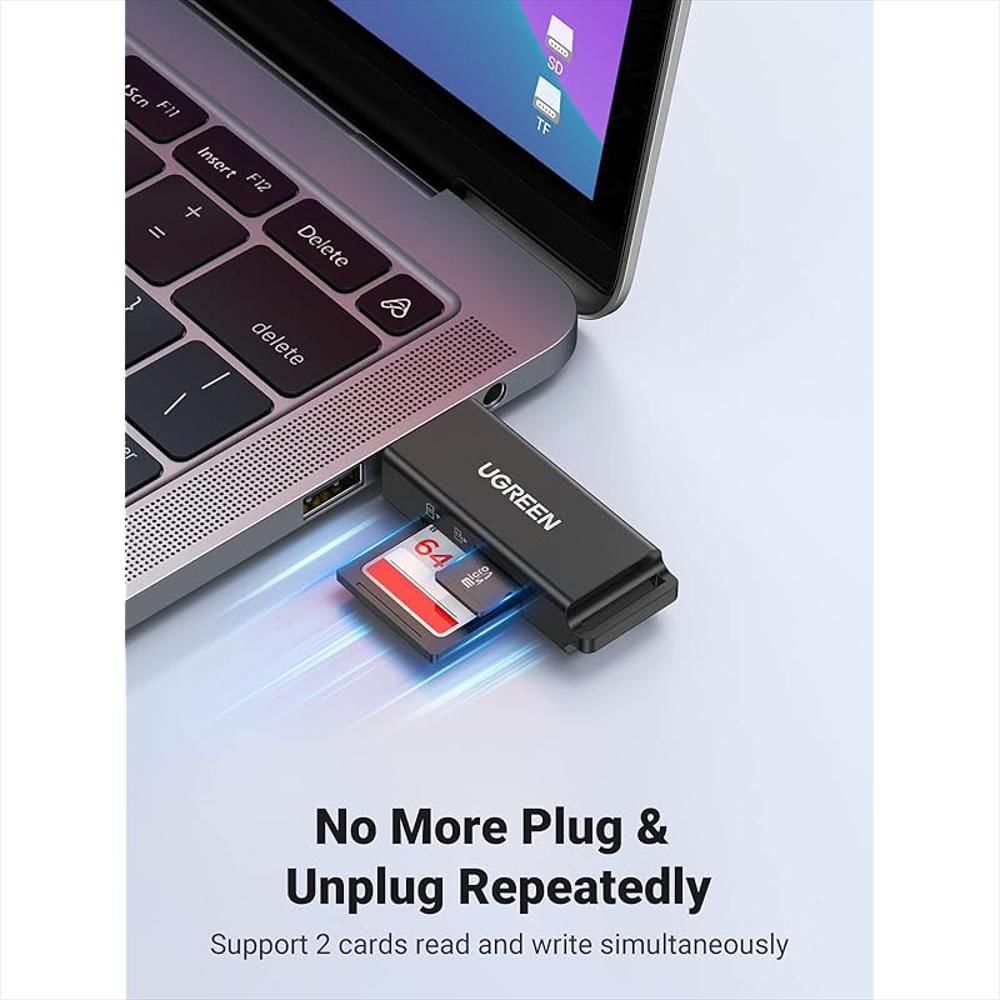 Lector Tarjetas Memoria Ugreen Usb 3.0 Dual Slot Sd Micro Sd Compatibilidad Universal img #4