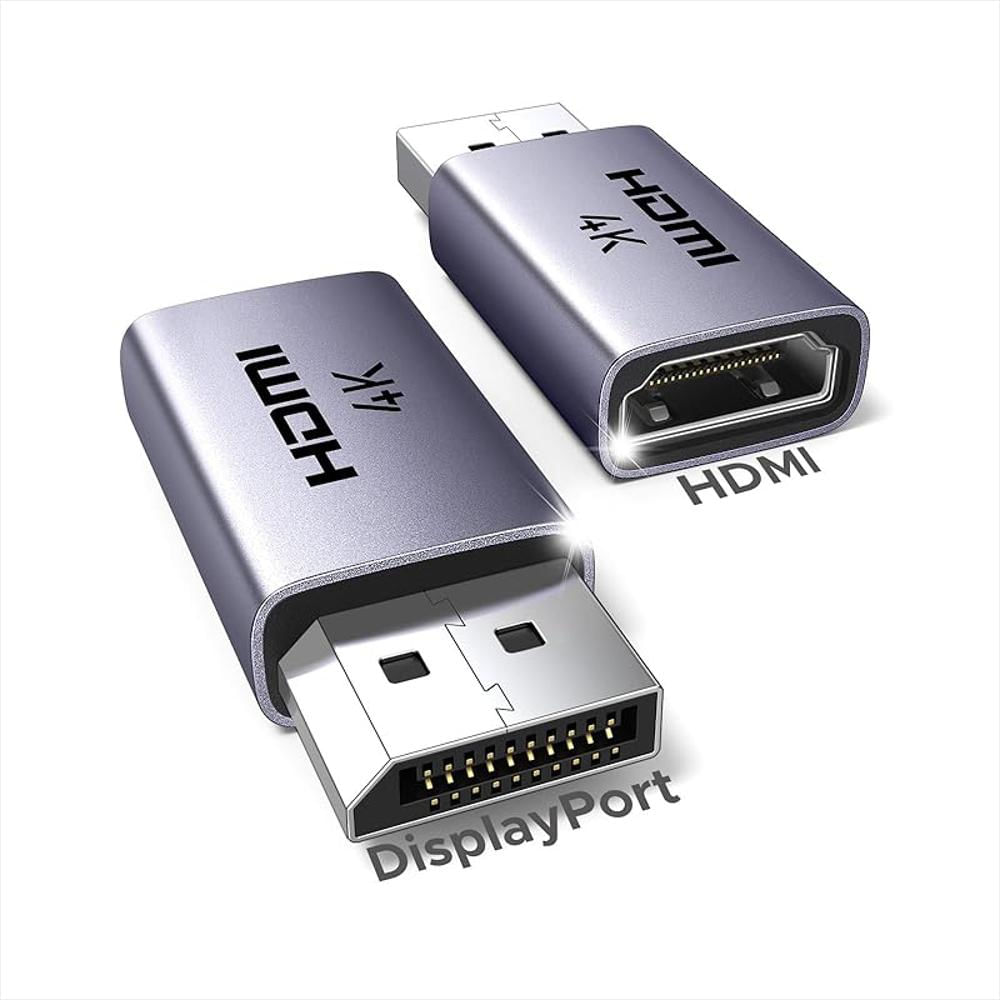 Adaptador Ugreen Displayport A Hdmi 4K 2 Pack Conversor Unidireccional Aluminio img #1