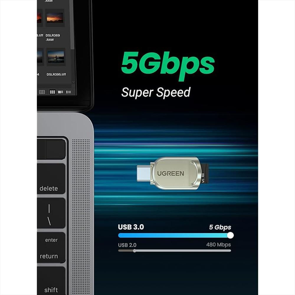 Lector Tarjeta Micro Sd Ugreen Usb C Adaptador Aleacion Zinc Samsung Mac Ipad Pro Iphone 15 img #2