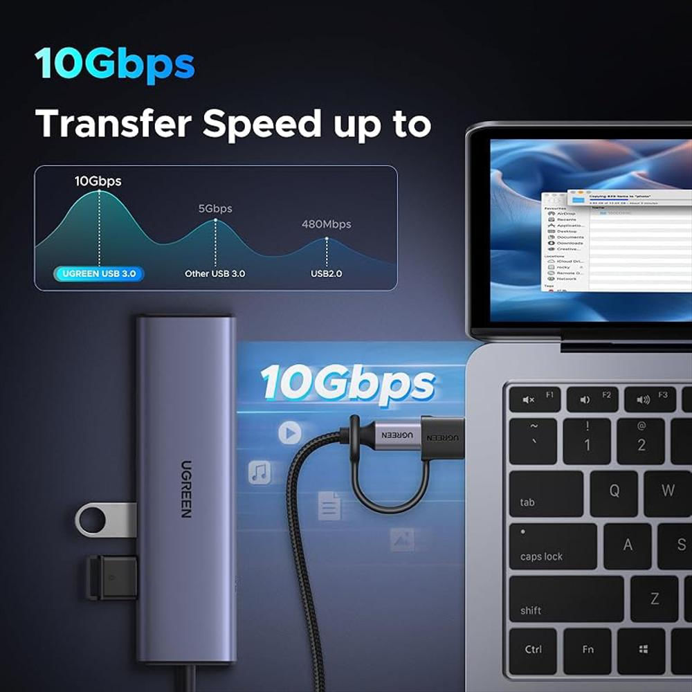 Adaptador Ugreen Usb C A Usb 3 Pack Tipo C Hembra A A Macho Compatible Iphone Samsung img #4
