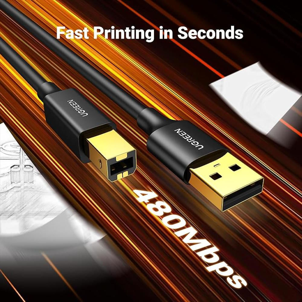 Cable Impresora Usb Ugreen A B Alta Velocidad 4.5 Metros Compatible Universal img #3