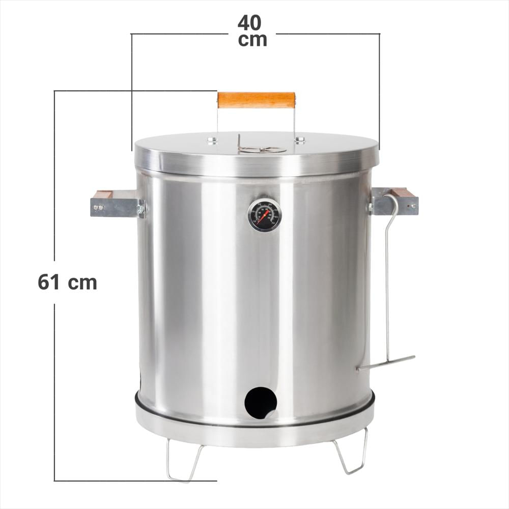 Asador De Barril Mediano Acero Inoxidable 15 Libras img #3