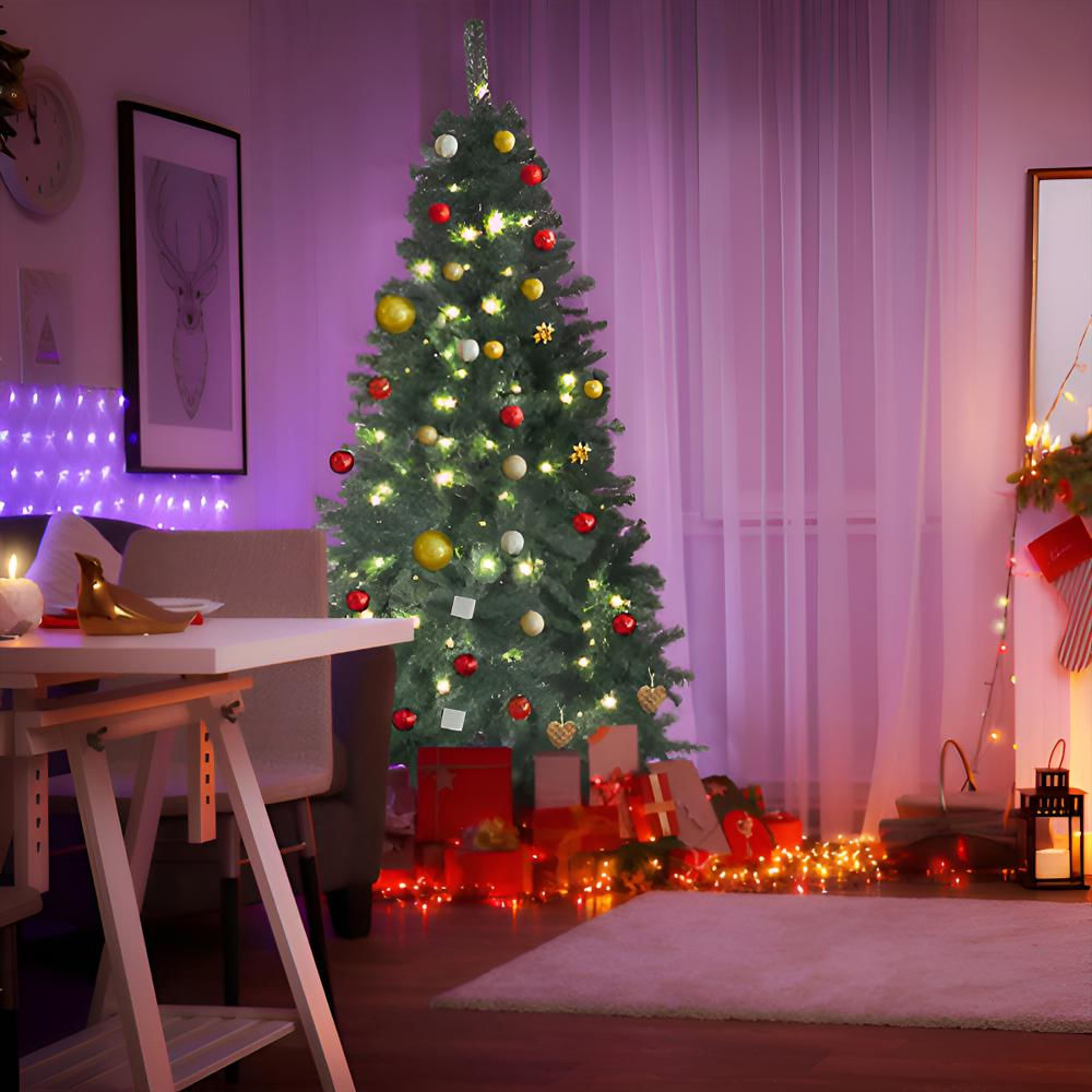 Arbol De Navidad 1.90M Con Luces Led Frondoso 736 Ramas img #3