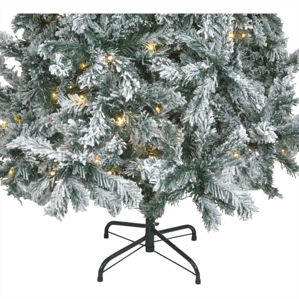 Arbol De Navidad 1.80M Con Luces Led 650 Ramas Verde Nevado img #4