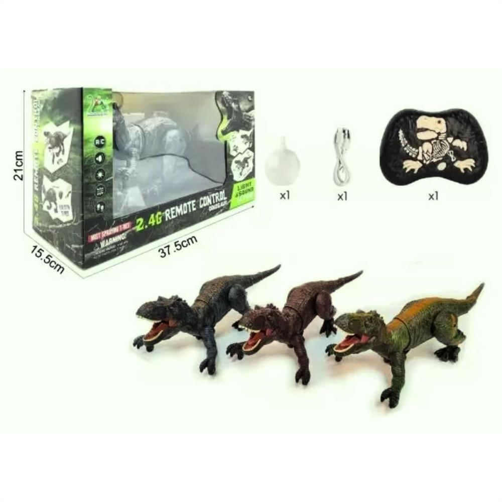 Dinosaurio T Rex Rc Recargable Humo Luces Y Sonido img #2