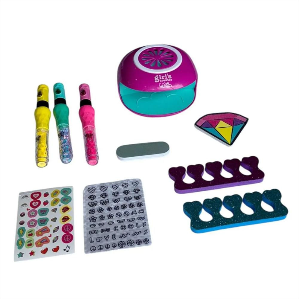 Juguete Uñas Para Niñas Accesorios Kit Manicure Esmaltes img #2