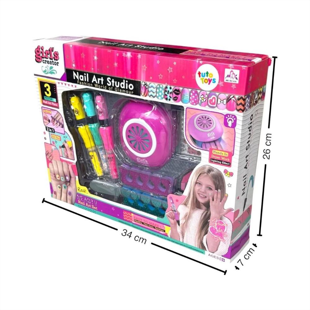 Juguete Uñas Para Niñas Accesorios Kit Manicure Esmaltes img #4