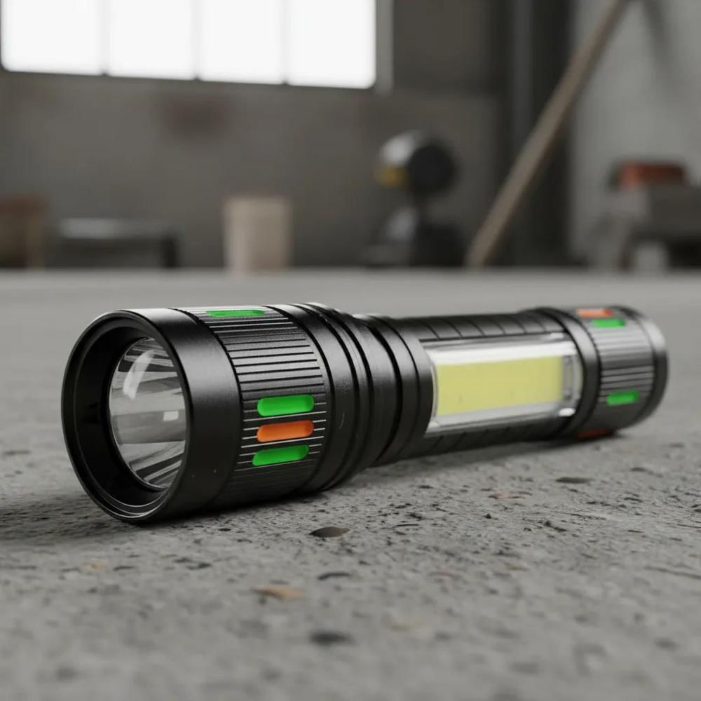 Linterna Táctica Led Recargable Con Zoom Ajustable img #3