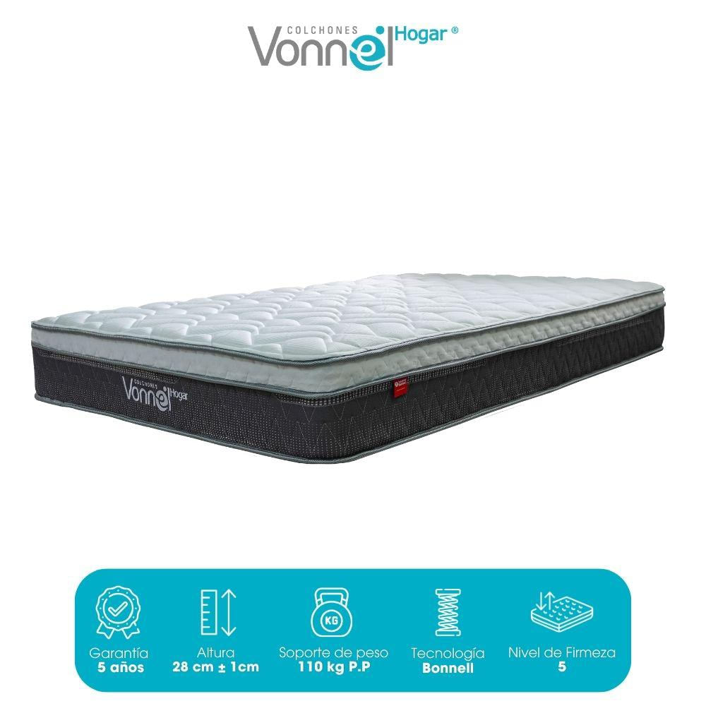 Colchón Marca Vonnel King (200 X 200 Cm ) Resortado Full Confort