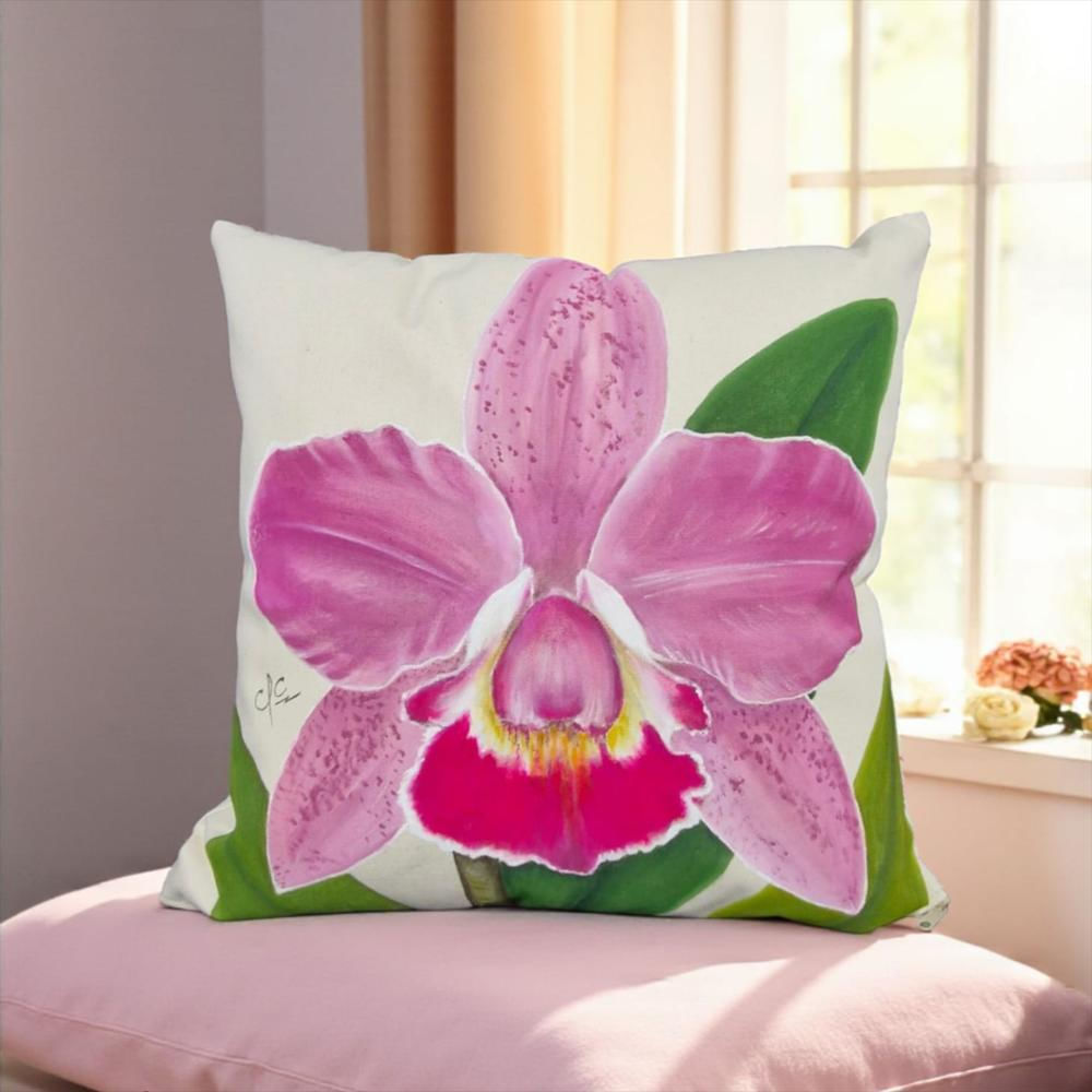 Cojin Decorativo Pintado A Mano 45X45 Cm Relleno Algodón Siliconado img #2