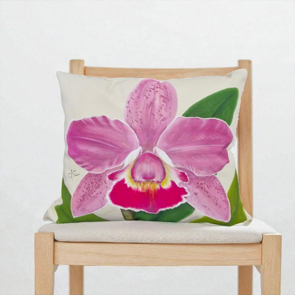 Cojin Decorativo Pintado A Mano 45X45 Cm Relleno Algodón Siliconado img #4