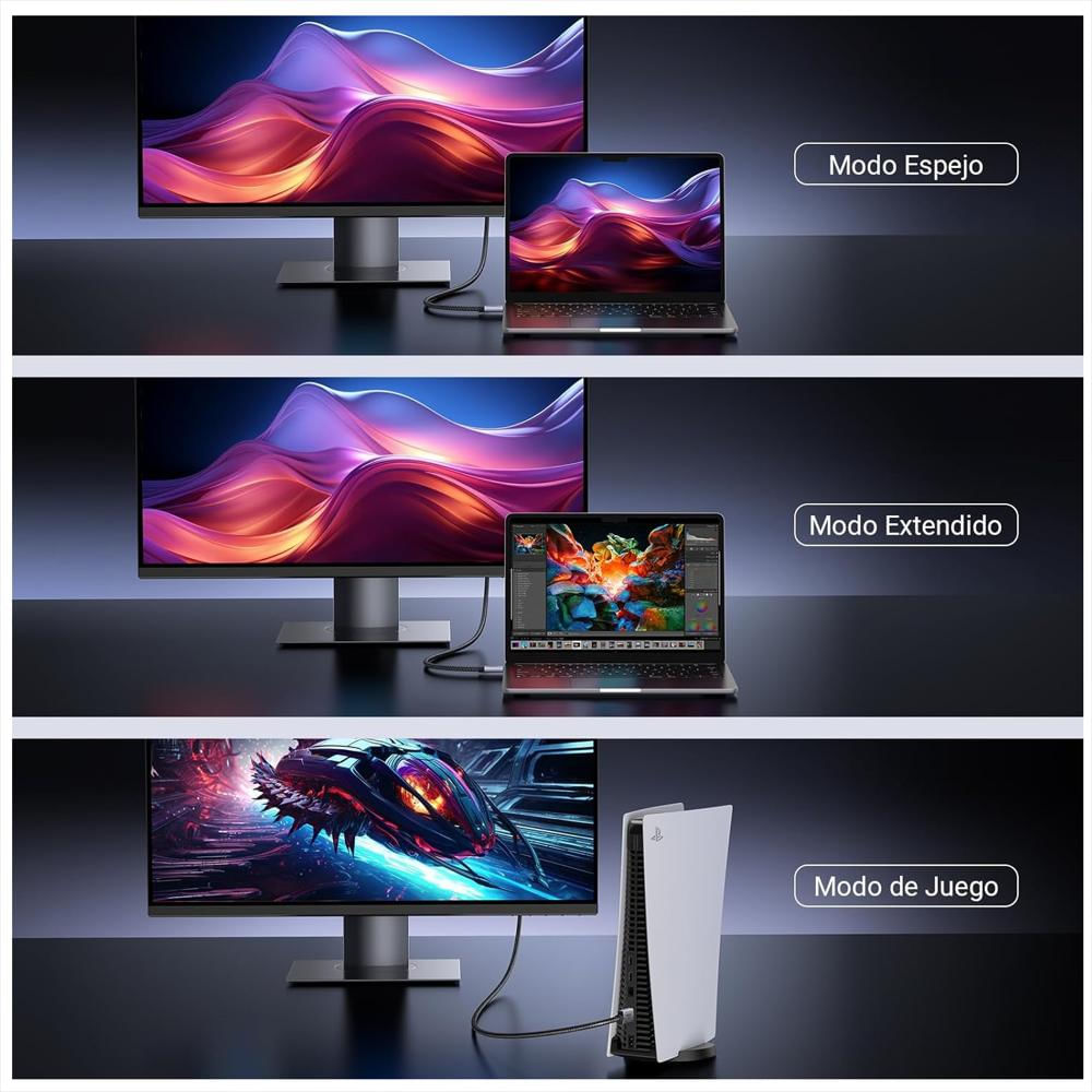 Cable Hdmi 2.1 8K@60Hz Alta Velocidad 48 Gbps Earc Hdr 10M img #4