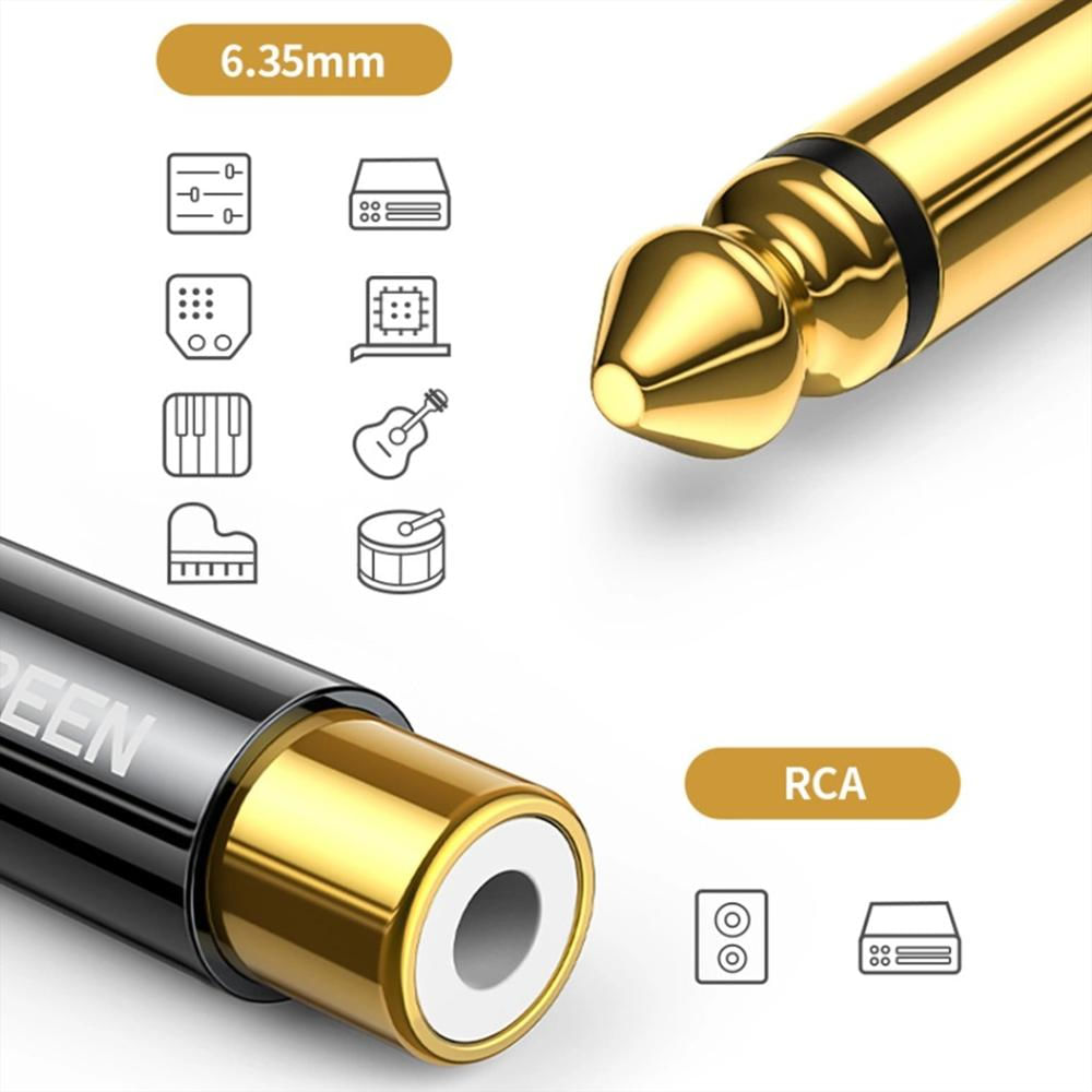 Adaptador Audio Ugreen Jack 6,35Mm Macho A Rca Hembra img #2