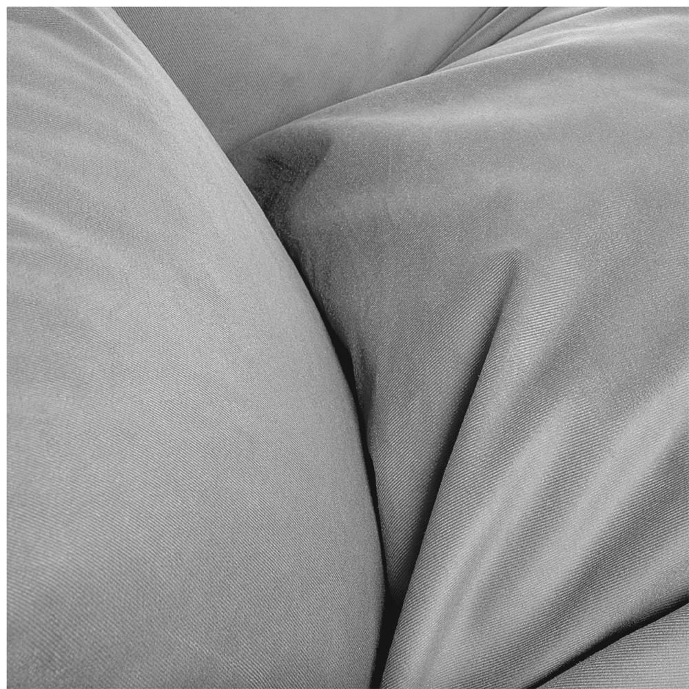 Sillón Puff Kubox En Microfibra Gris Claro img #4