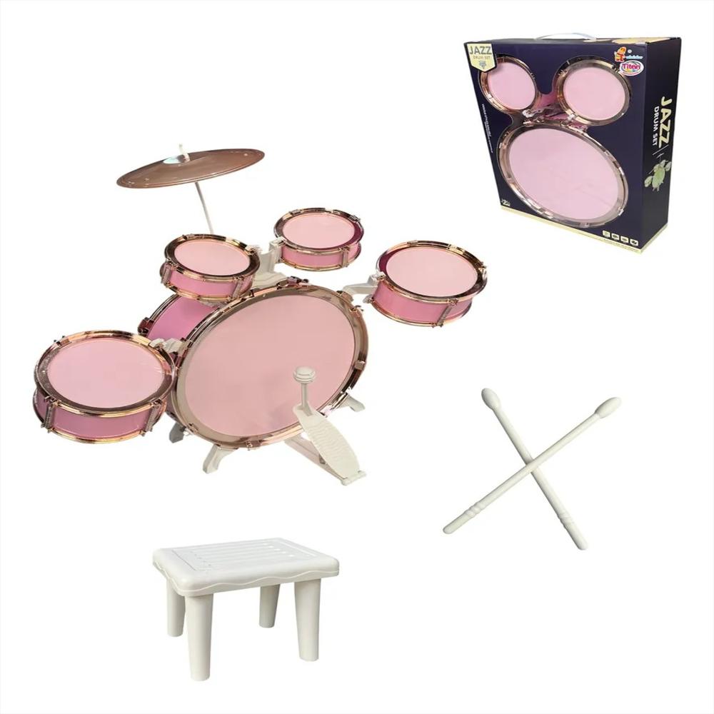 Set De Batería Infantil 5 Piezas Rosa img #2