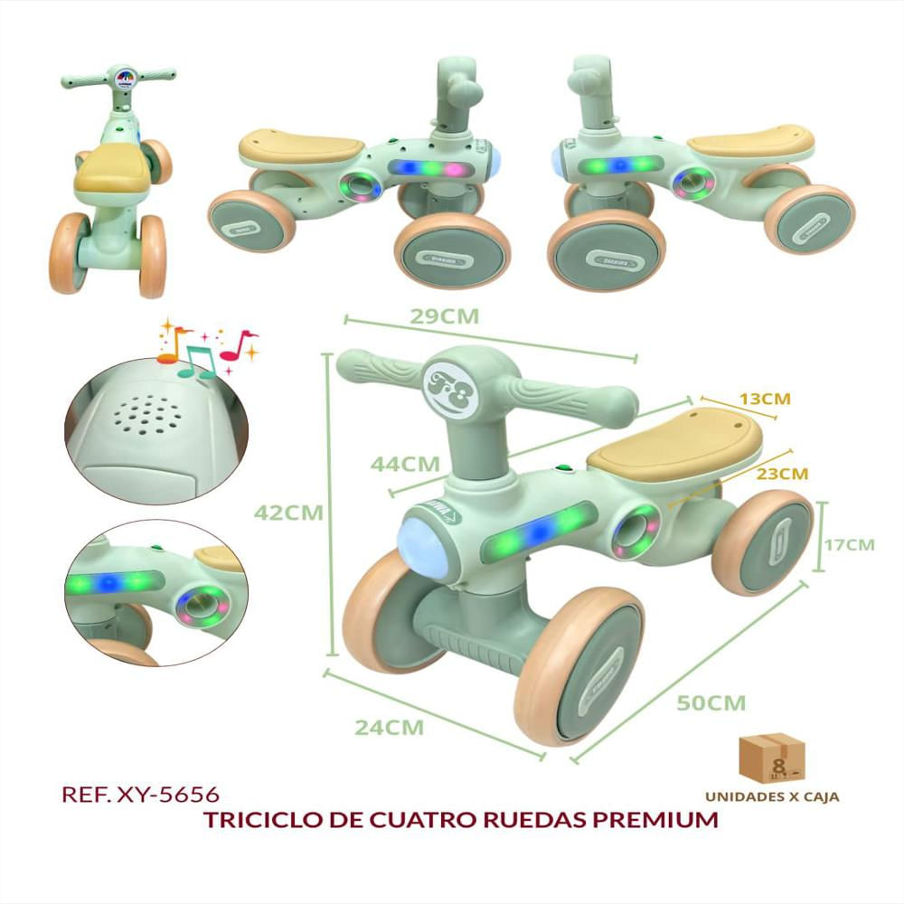 Triciclo Económico Con Luces Y Sonido 4 Ruedas img #1