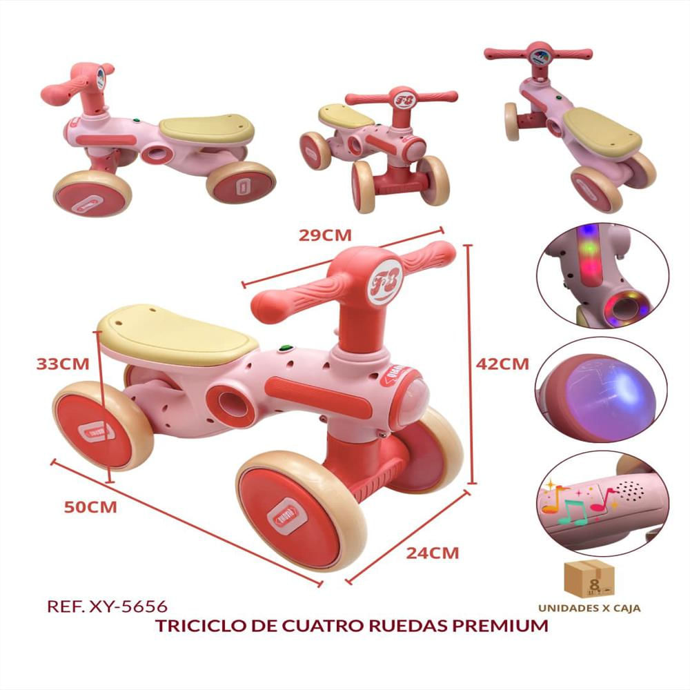 Triciclo Económico Con Luces Y Sonido 4 Ruedas img #2