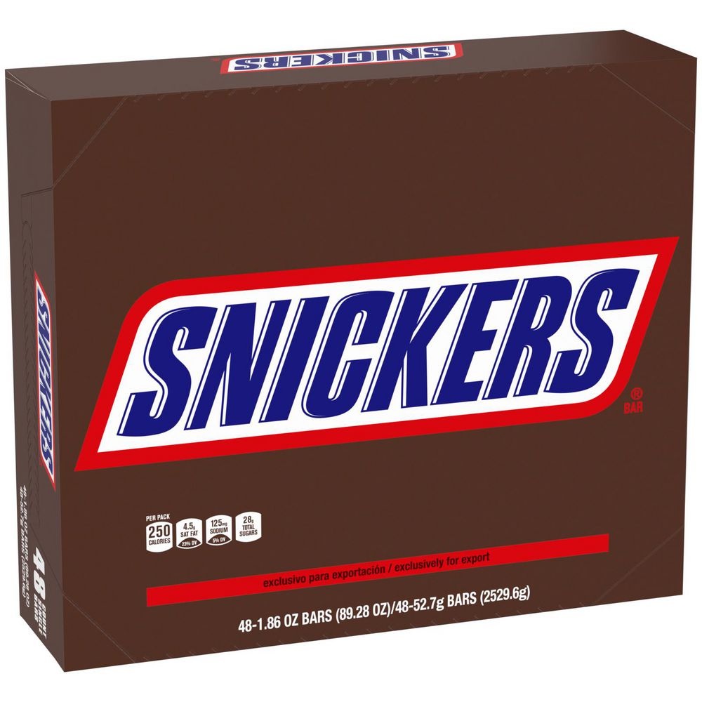 Chocolatina SNICKERS barras cubiertas (2529.6  gr)