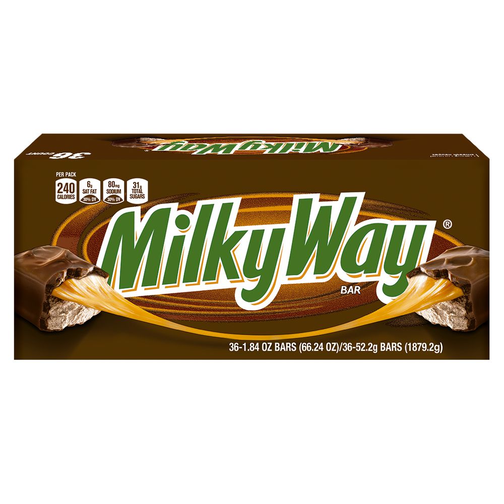 Barra de chocolate MILKY WAY rellenas de caramelo (1879.2  gr)
