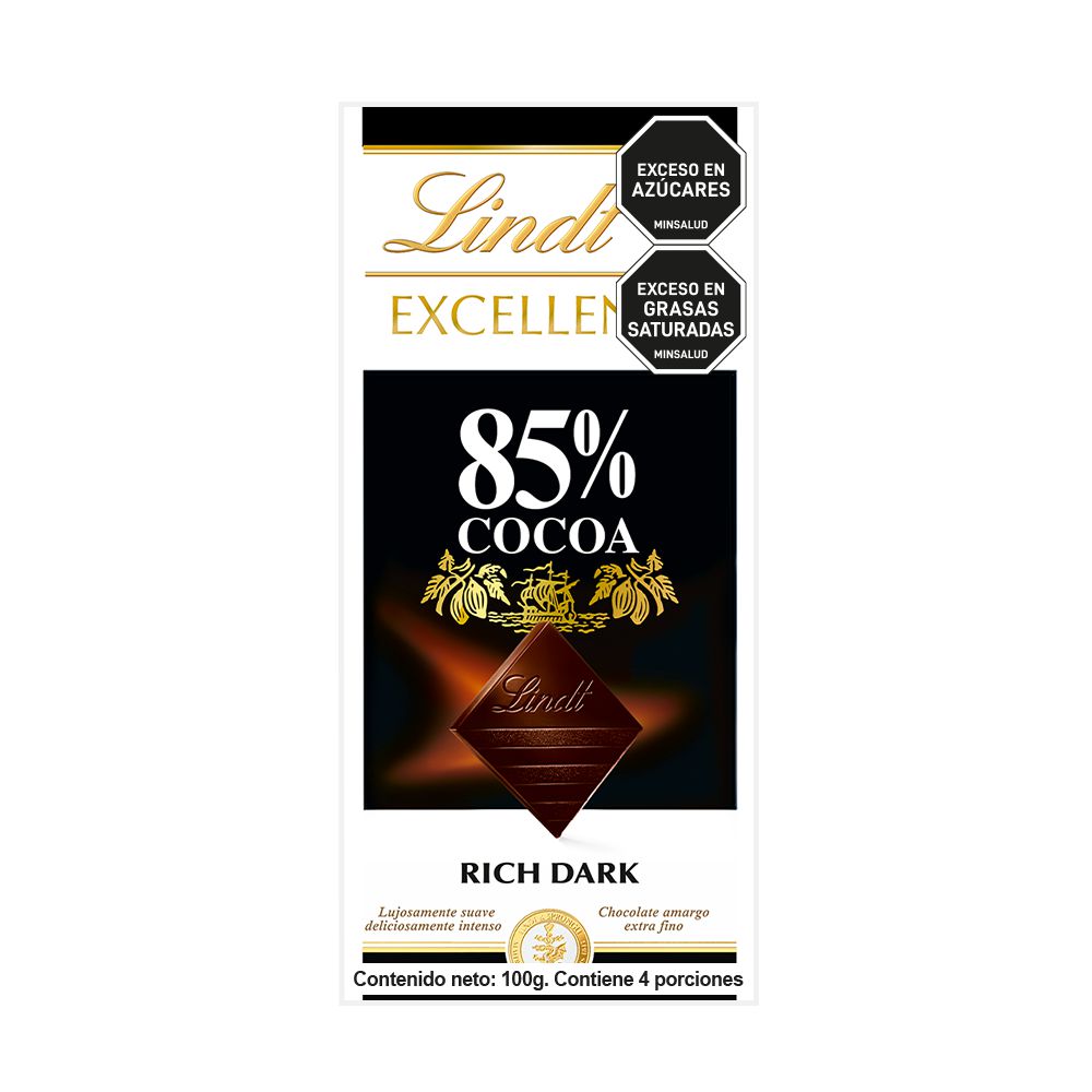 Barra de chocolate LINDT amargo 85% cocoa (100  gr)